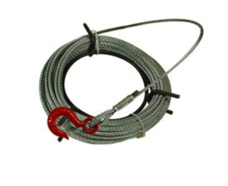  Cable for 1600kg Winch 6 x 25 Steel Core Construction Wire Rope Galvanised G2070 11.3mm x 20M with Hook | 135016W