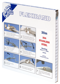 FB09B Flexiband 304 Stainless Steel 9mm Banding 30m