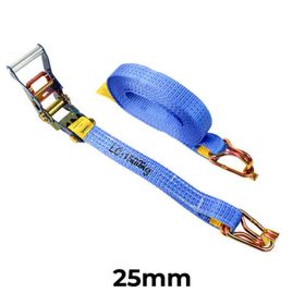 Ratchet Tie Down Hook & Keeper 25 mm x 4.5M x LC500kg | 204024